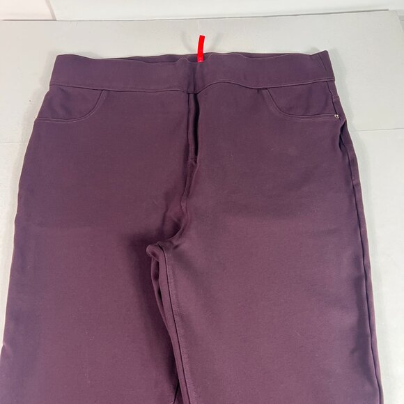 Spanx Pants Women's 36x28* Ponte Slim Straight High Rise Purple Stretch Tag XXL - Picture 2 of 16